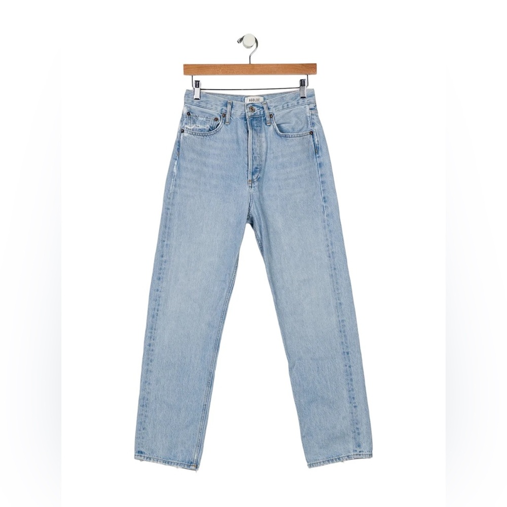AGOLDE Mid Rise Light Blue Denim Jeans